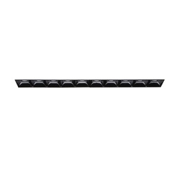 [8021696206240] Faretto ad incasso nero L 274 x H 54 x P 71 mm