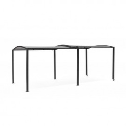 [1943136] Gazebo Nolan da esterno grigio scuro 2,9x3-5,7 m