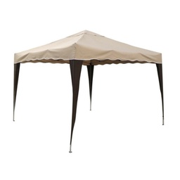 [1905258] Gazebo giardino pieghevole portatile beige 3 x 3 mt