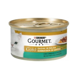 [021838] Gourmet Gold Dadini in salsa coniglio e carote Purina 85 grammi