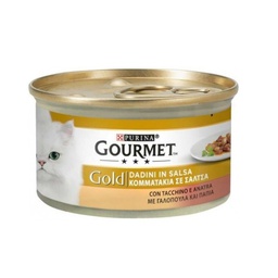 [021948] Gourmet Gold Dadini in salsa tacchino e anatra Purina 85 grammi