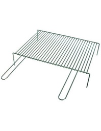 [1920508] Graticola a barre in acciaio cromato con manici, dimensioni 60x35 cm.