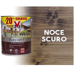[1916813] Impregnante a solvente protettivo per legno Expert noce  scuro 3 litri