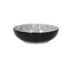 [2003755] Insalatiera 25 cm Chakra in porcellana nero maiolicata