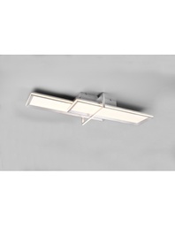 [TRIO672110505] Lampada Da Soffitto 2 Rettangoli Led Dimmer Charleston Alluminio Trio Lighting