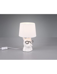 [TRIOR50231001] Lampada Da Tavolo Dosy Ceramica Bianco Ø18 cm Trio Lighting