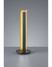[TRIO574410179] Lampada Da Tavolo Moderna Led Texel H47 cm Nero E Oro Trio Lighting