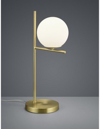 [TRIO502000108] Lampada Da Tavolo Sfera Vetro Bianco Ottone 1xE14 Pure Trio Lighting