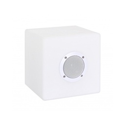[B0827436] Lampada LED Cubo Speaker in Polietilene 20x20cm