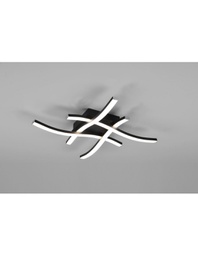 [2002697] Lampada Soffitto Moderna Route Nero 4 Bacchette Led 4000k Trio Lighting