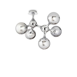 [8021696200484] Lampada Soffitto Nodi Cromo L550xH550xP500mm