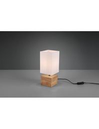 [TRIOR50171030] Lampada Tavolo Woody Base Quadrata Legno 1xE14 Trio Lighting