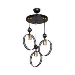 [EFFEZ97686] Lampada a sospensione Esin con tre portalampade a cerchio MDL4423 EFFEZ