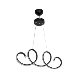 [EFFEZ97689] Lampada a sospensione LED Afra forma spirale nera MDL4441 EFFEZ