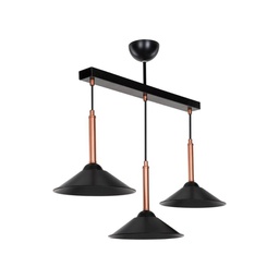 [EFFEZ97679] Lampada a sospensione Mandarin MDL4221 con paralumi metallo nero EFFEZ