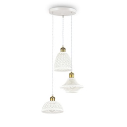 [8021696206875] Lampada a sospensione bianco D 350 x H min 460 - max 1180 mm