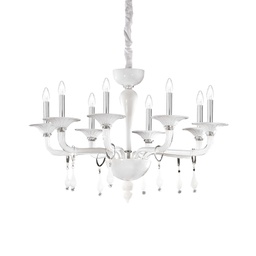 [8021696068190] Lampada a sospensione bianco D 950 x H min 870 - max 1450 mm