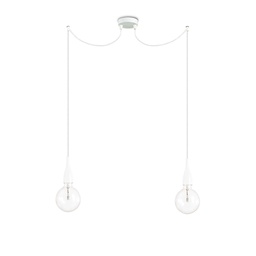 [8021696112718] Lampada a sospensione bianco L 1600 x H min 510 - max 1500 x P 120 mm