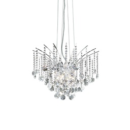 [8021696019499] Lampada a sospensione cromo D 555 x H min 550 - max 1100 mm