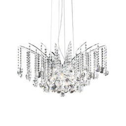 [8021696020556] Lampada a sospensione cromo D 650 x H min 550 - max 1100 mm
