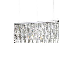 [8021696199993] Lampada a sospensione cromo L 800 x H min 585 - max 1345 x P 55 mm