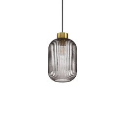 [8021696237442] Lampada a sospensione fume' D 140 x H min 485 - max 2235 mm