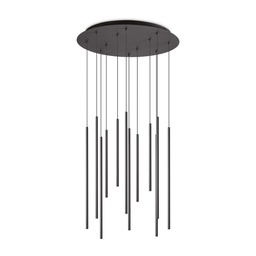 [8021696263434] Lampada a sospensione nero D 600 x H min 1050 - max 1500 mm