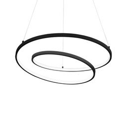 [8021696304588] Lampada a sospensione nero D 800 x H min 490 - max 2240 mm
