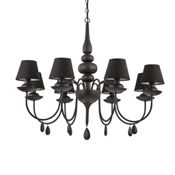 [8021696111896] Lampada a sospensione nero D 920 x H min 990 - max 1800 mm