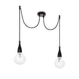 [8021696112671] Lampada a sospensione nero L 1600 x H min 510 - max 1500 x P 120 mm