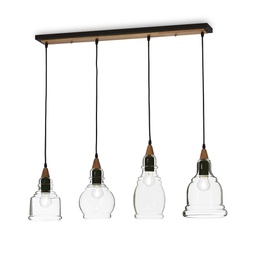 [8021696122557] Lampada a sospensione nero L 820 x H min 635 - max 1310 x P 250 mm
