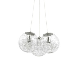 [8021696176031] Lampada a sospensione nickel D 550 x H min 500 - max 1320 mm