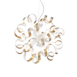 [8021696101606] Lampada a sospensione oro D 530 x H min 730 - max 1150 mm