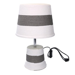 [V3723940000] Lampada carta rigato grigio tondo cmø25h40