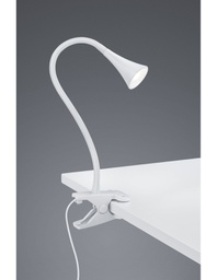 [TRIOR22398101] Lampada da Scrivania Led Viper Bianco Con Pinza H35 cm Trio Lighting