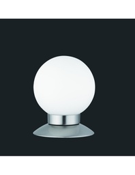[TRIOR52551907] Lampada da Tavolo Princess Nichel Sfera Vetro Led Ø10 cm Trio Lighting