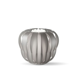 [QN/L/19/SVR] Lampada da Tavolo Silver in Metallo Bianco Cm. 19 x 17h