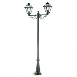 [SOV861/16] Lampada da esterno in alluminio pressofuso con diffusori in vetro trasparente grafite