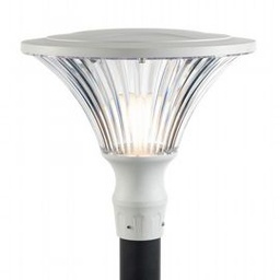 [SOV253/02] Lampada da esterno in alluminio pressofuso, diffusore trasparente, 60mm di diametro, altezza massima 160mm, IP65 bianco