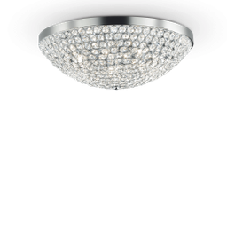 [8021696059129] Lampada da soffitto 12 luci cromo D 70 x H 24 cm
