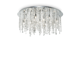 [8021696053011] Lampada da soffitto 15 luci cromo D 80 x H 34 cm