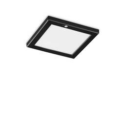 [8021696306414] Lampada da soffitto AURA Square 4000K Nero con sensore - L220xH18xP220mm