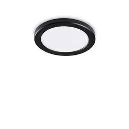 [8021696290775] Lampada da soffitto nero D 220 x H 18 mm