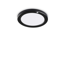 [8021696306377] Lampada da soffitto nero D 220 x H 18 mm