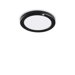[8021696290782] Lampada da soffitto nero D 220 x H 18 mm
