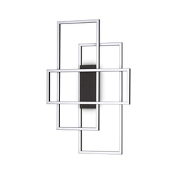 [8021696270661] Lampada da soffitto nero L 625 x H 60 x P 410 mm