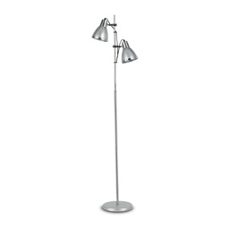 [8021696042794] Lampada da terra ELVIS argento D240xH1600mm