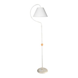 [FZ95850] Lampada da terra a stelo Geo ASZ1043 con paralume tessuto bianco