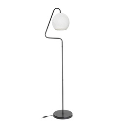 [EFFEZ95872] Lampada da terra a stelo Yumak MDL4256 grigio e paralume tessuto bianco EFFEZ