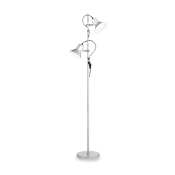 [8021696061115] Lampada da terra argento D 220 x H 1540 mm